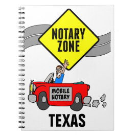 Cuaderno Zona de notario móvil Red Sports Car Texas