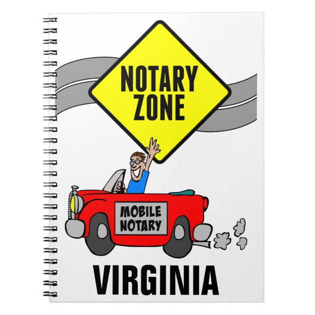 Cuaderno Zona de notario móvil Red Sports Car Virginia (Frente)