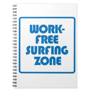Cuaderno Zona de Surfing libre de trabajo