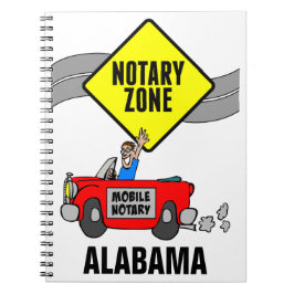 Cuaderno Zona notarial móvil Red Sports Car Alabama