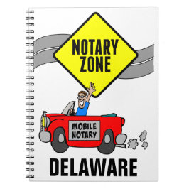 Cuaderno Zona notarial móvil Red Sports Car Delaware