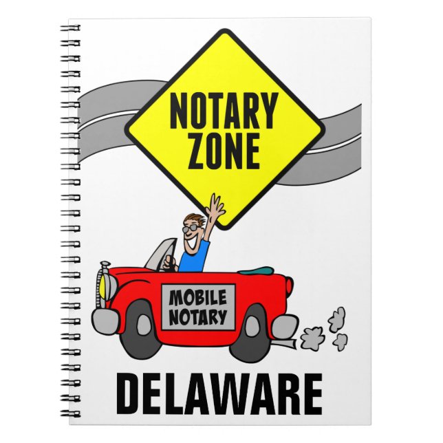 Cuaderno Zona notarial móvil Red Sports Car Delaware (Frente)