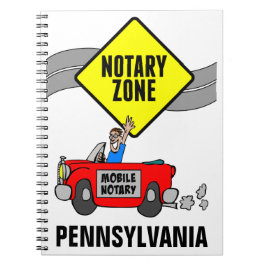 Cuaderno Zona notarial móvil Red Sports Car Pennsylvania