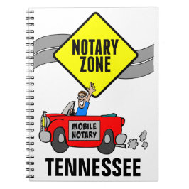 Cuaderno Zona notarial móvil Red Sports Car Tennessee