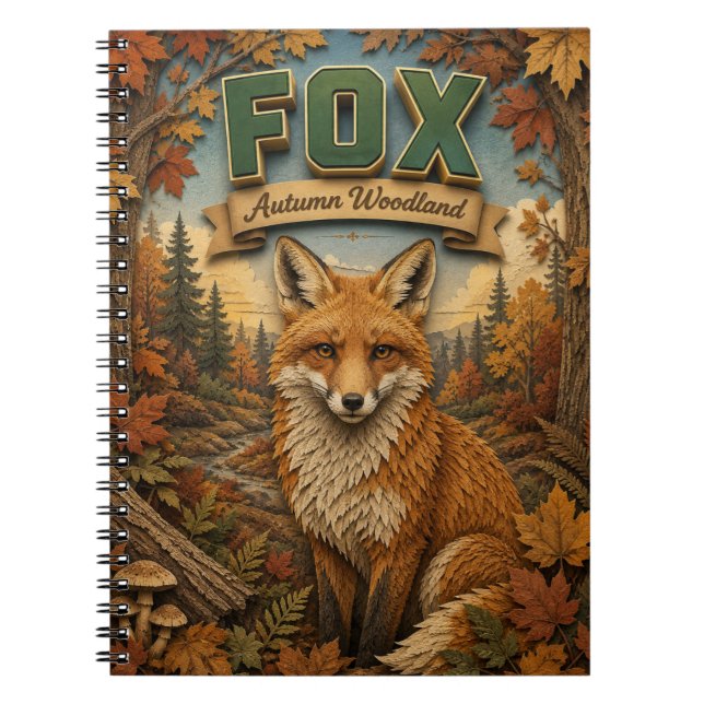 Cuaderno Zorro Bosque Otoñal POPCUT (Frente)