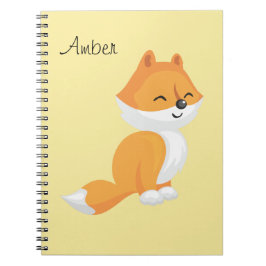 Cuaderno Zorro de dibujos animados lindo