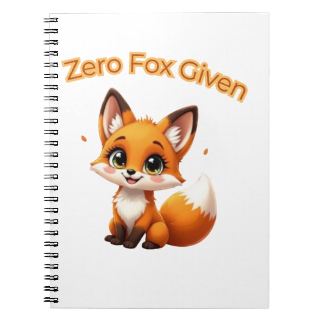 Cuaderno Zorro de Dibujos Animados Lindo – Estilo Kawaii Ad (Frente)