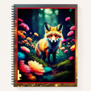 Cuaderno "Zorro de la jungla en flor brillante"