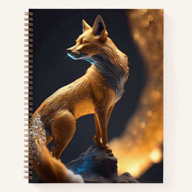 Cuaderno Zorro dorado iluminado (Anverso)