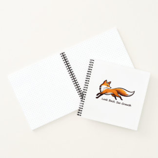 Cuaderno Zorro Elegante "Mira hacia atrás. Ve el crecimient