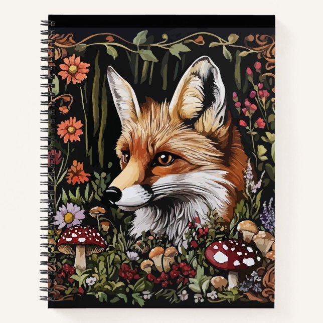 Cuaderno Zorro Místico en Bosque Encantado (Anverso)