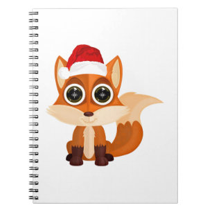 Cuaderno Zorro Navideño Lindo Dibujo Animado Animal Kawaii