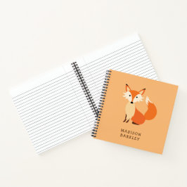 Cuaderno Zorro Niño Animal Del Bosque Lindo