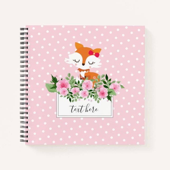 Cuaderno zorro, pequeño bosque de zorros, lindo (Anverso)