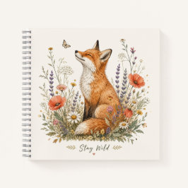 Cuaderno Zorro Salvaje Flor Silvestre Zorro del Bosque