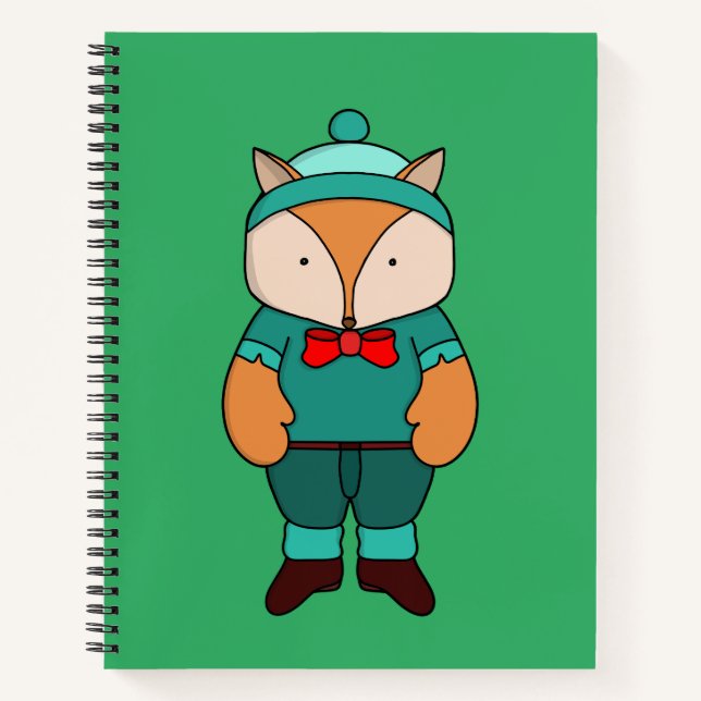 Cuaderno Zorro verde lindo (Anverso)