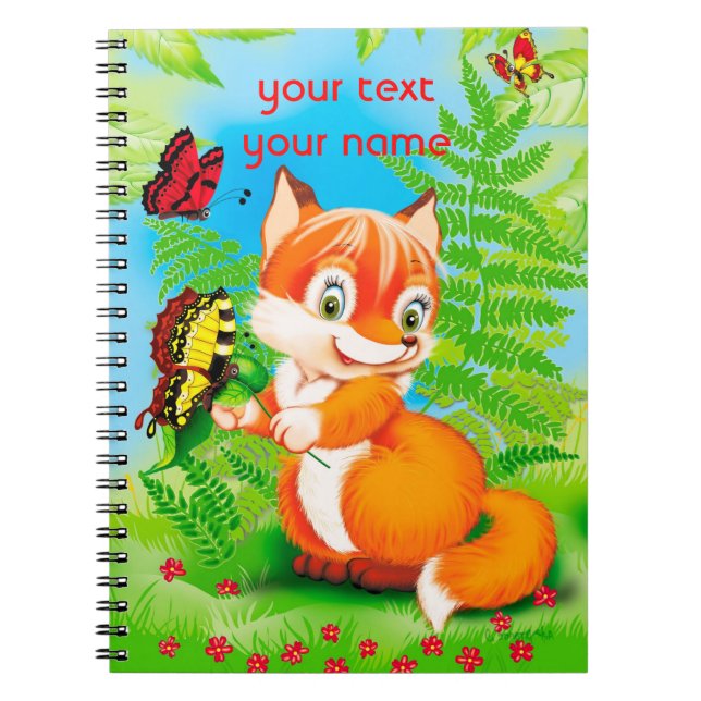 Cuaderno zorro y mariposa (Frente)