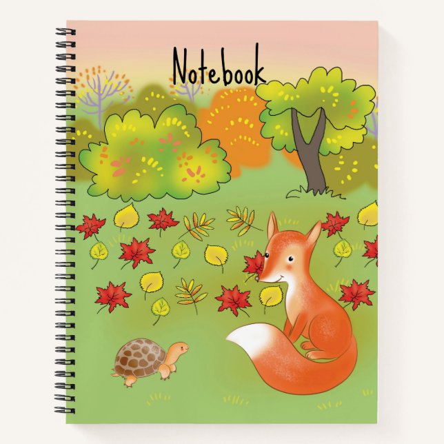 Cuaderno Zorro y tortuga en el bosque (Anverso)