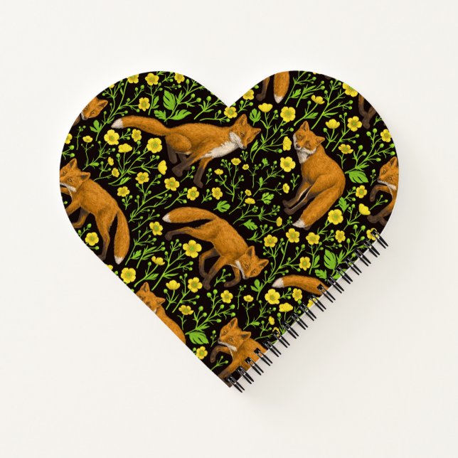 Cuaderno Zorros y mariposas en negro (Reverso)