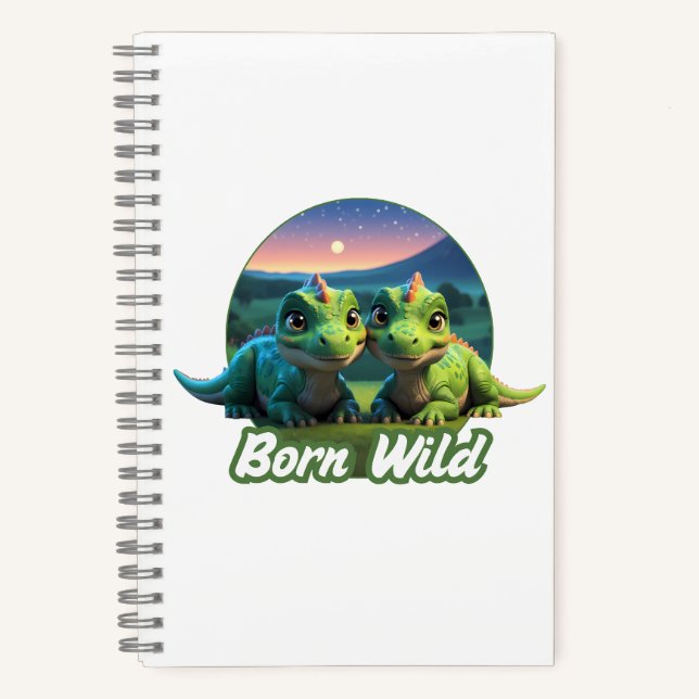 Cuaderno Zwei kleine Dinos - Born Wild  (Anverso)