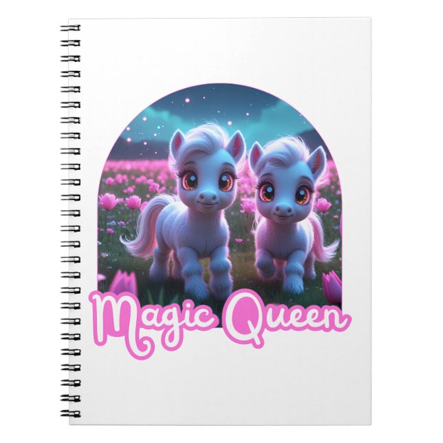 Cuaderno Zwei kleine süße Ponys - Magic Queen (Frente)