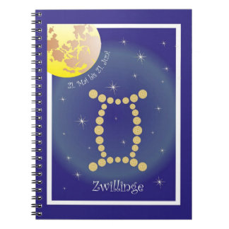 Cuaderno Zwillinge 21 Mai bis 21. Juni Notizheft