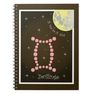 Cuaderno Zwillinge 21 Mai bis 21. Juni Notizheft