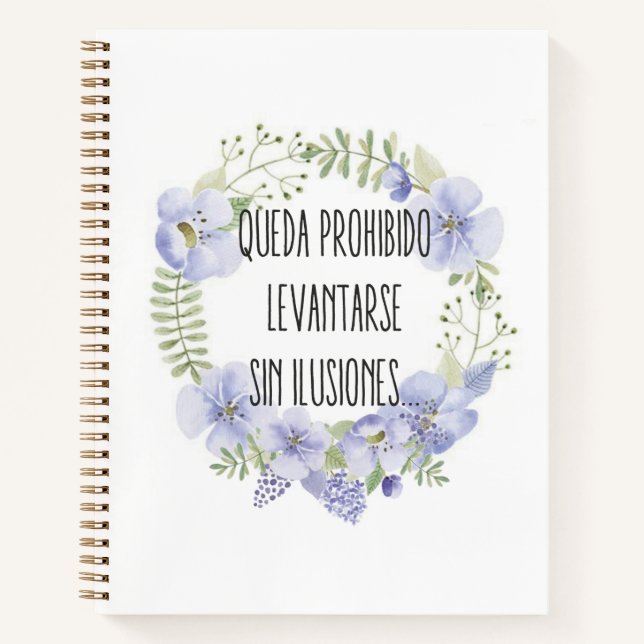 Cuadernos A4 linea mensaje (Anverso)