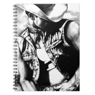 Cuadernos con dibujo de vaquero de arte fino
