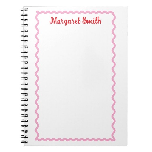 Cuadernos con monograma personalizado y borde de c (Frente)