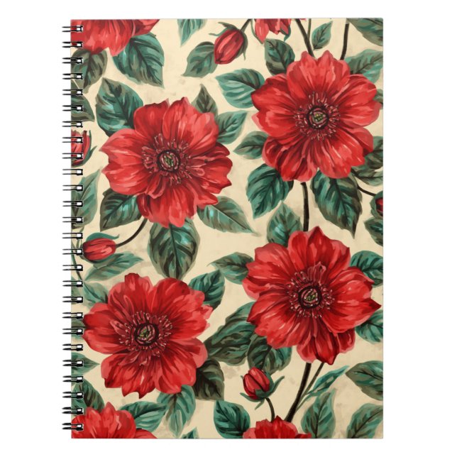 Cuadernos con Patrón Floral (Frente)