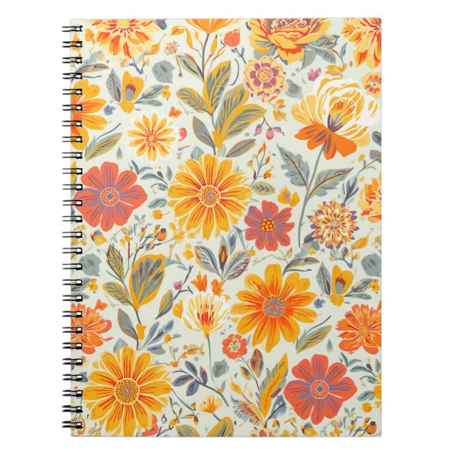 Cuadernos con patrón floral (Frente)