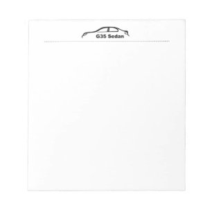 Cuadernos con silueta negra de G35 Sedan