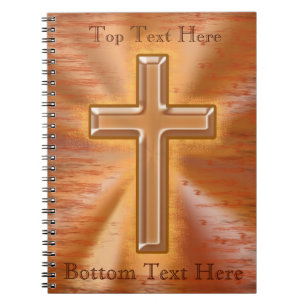 Cuadernos Cristianos Personalizados con CRUZ de Or