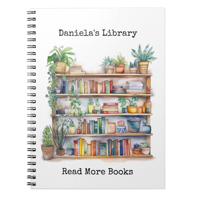 Cuadernos de Acuarela de Biblioteca Personalizados (Frente)