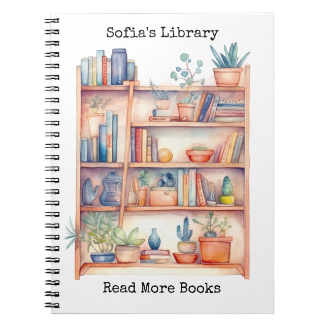 Cuadernos de Acuarela de Biblioteca Personalizados (Frente)
