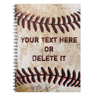 Cuadernos de béisbol vintage personalizados TU TEX
