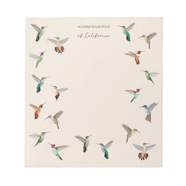 Cuadernos de Colibríes de California (Frente)