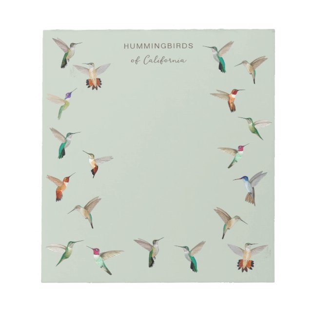 Cuadernos de Colibríes de California (Frente)