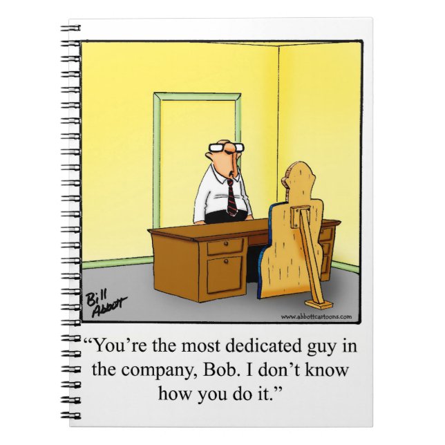 Cuadernos de humor divertidos en el lugar de traba (Frente)