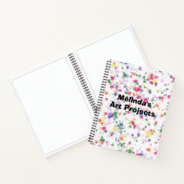 Cuadernos de notas con hojas rayadas de salpicadur