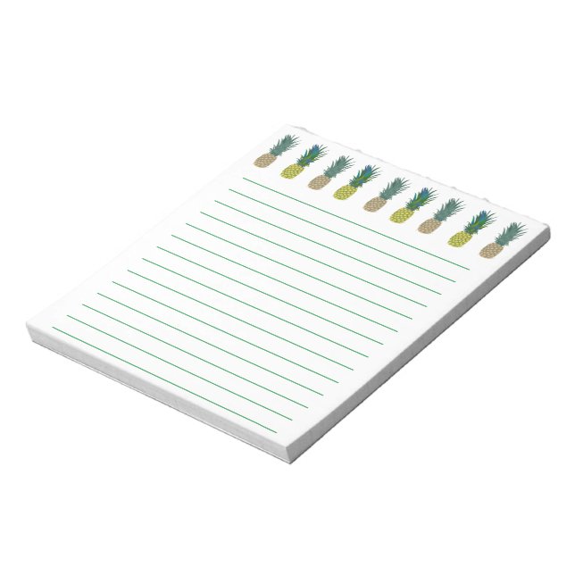 Cuadernos de notas con tema de piña (Lado Izquierdo)