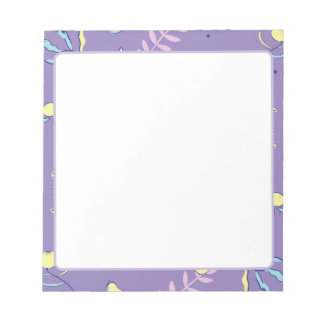 Cuadernos de notas diarios con estampado floral pú