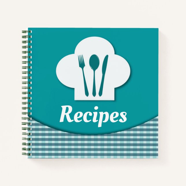 Cuadernos de recetas para cocineros y Gorras (Anverso)
