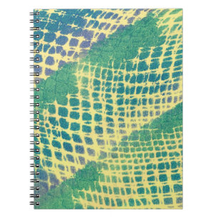 Cuadernos del patrón azul verde púrpura