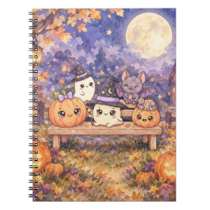 Cuadernos en espiral de fantasmas y calabazas lind