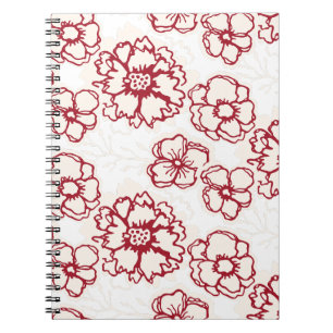 Cuadernos en espiral de flores para artistas
