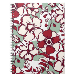 Cuadernos en espiral de flores para escribir en un