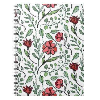 Cuadernos en espiral de flores para escritura insp