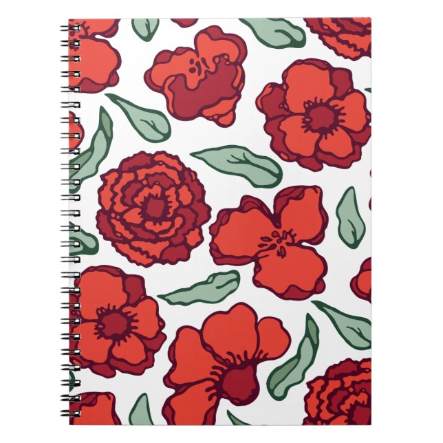 Cuadernos en espiral de flores para reflexión cons (Frente)